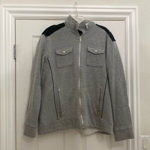 INC grey fuzzy zip up men’s size XXL